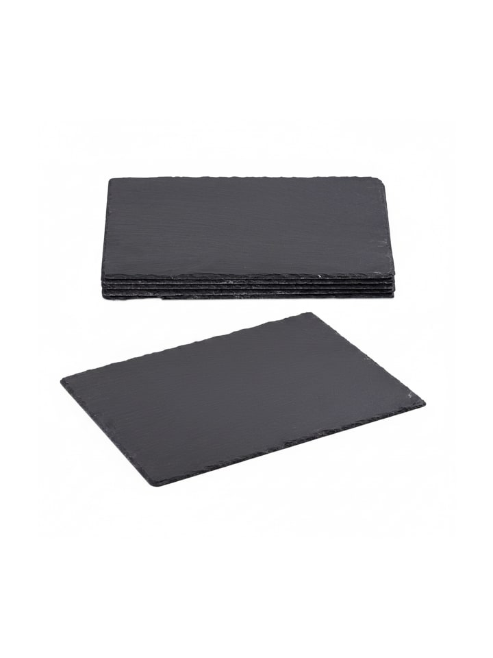 6x Schieferplatte in Anthrazit - (B)30 x (T)40 cm