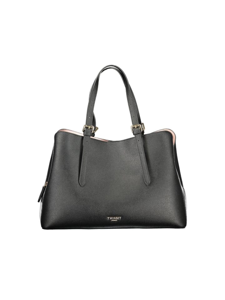 Schwarz Polyurethan Damen Tote-Bag