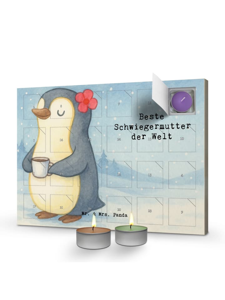 Adventskalender Pinguin Beste Schwiegermutter d... in Weiß