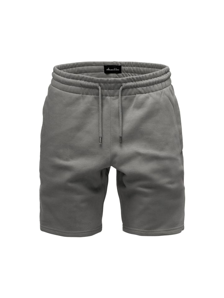 Basic Sweat Shorts mit Tunnelzug Bequem A&S in Dunkelgrau