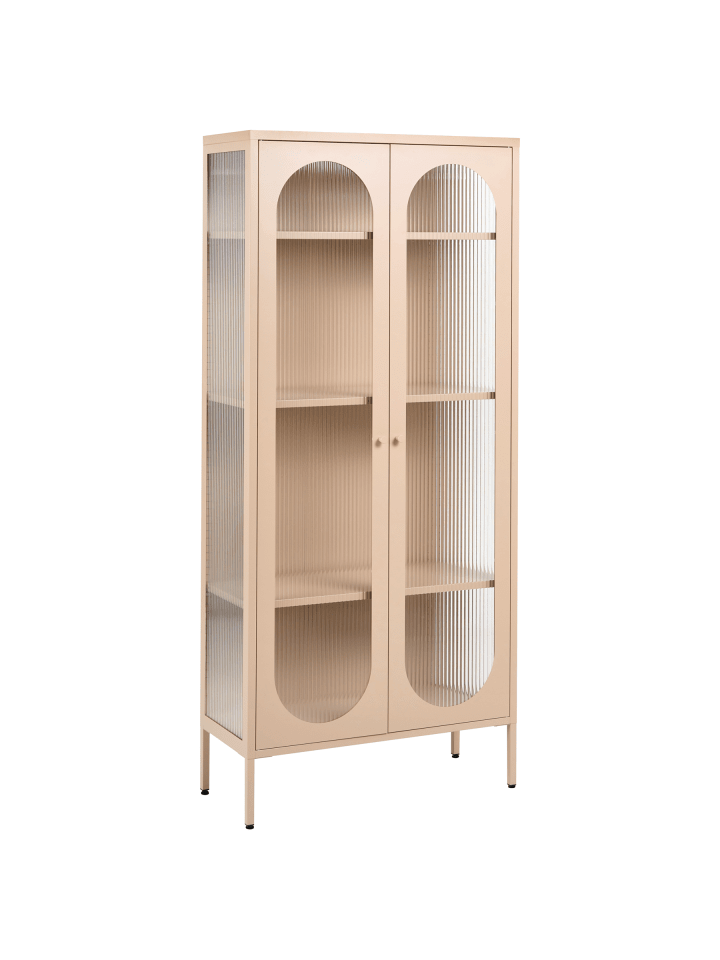Vitrine FOXTON in Beige - (W) 80 x (H) 181 x (L) 35 cm