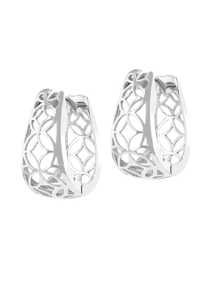 Damen Creolen aus 925 Silber in silber