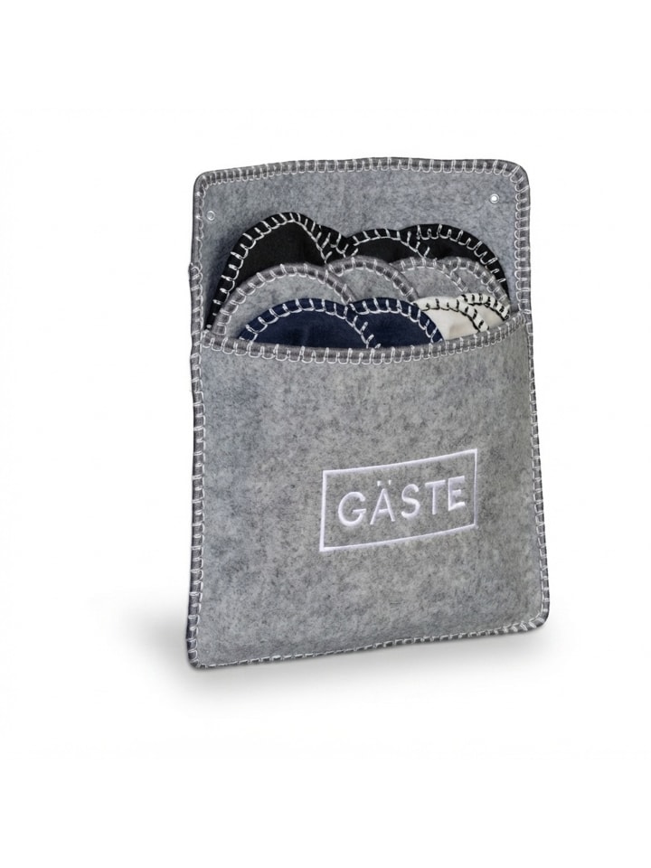 6 x Gästehausschuhe "Gäste" in Mehrfarbig