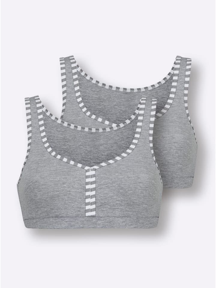 Bustier in grau-meliert