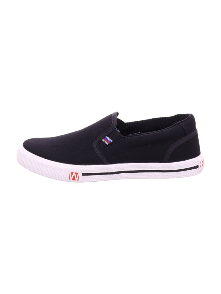 Sportliche Slipper in Schwarz