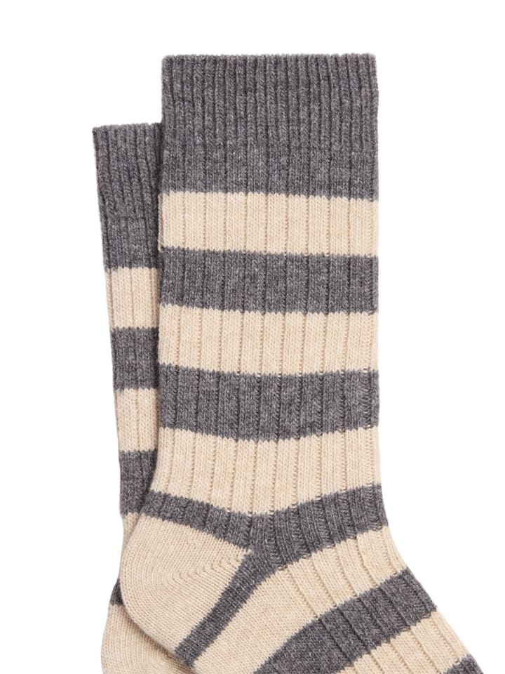 Ripp-Socken in Medium Grey
