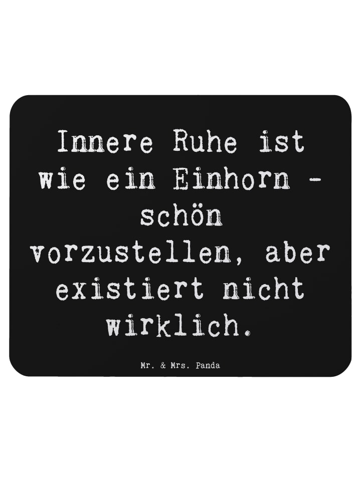 Mauspad Spruch Innere Ruhe mit Spruch in Schwarz