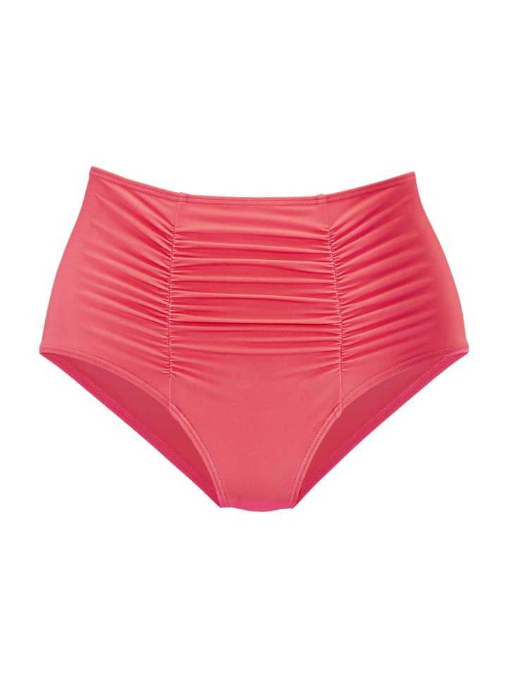 Highwaist-Bikini-Hose in koralle