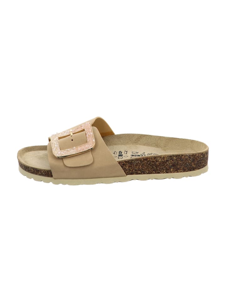 Klassische Pantoletten in Beige