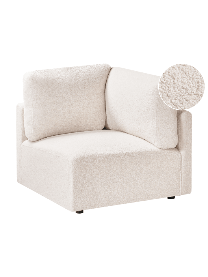 Sofaelement MESNALI in Weiß/Schwarz - (W) 91 x (H) 84 x (L) 91 cm