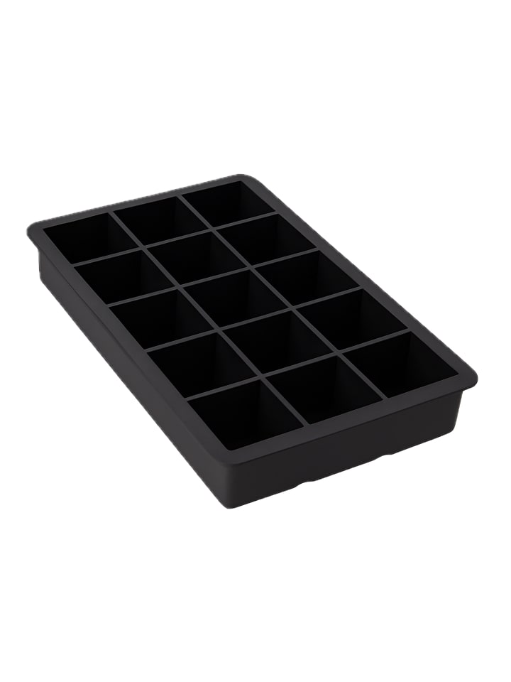 10 x Eiswürfelform in Schwarz - (B)19,5x (H)3,5 x (T)12,5 cm