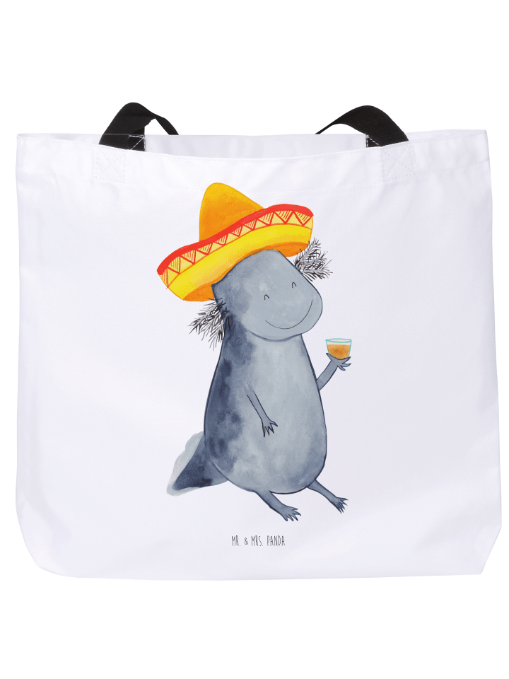 Tasche Axolotl Tequila ohne Spruch in Weiß