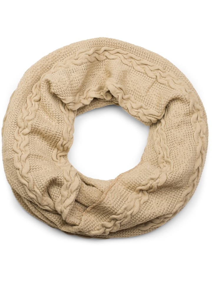 Feinstrick Loop Schal in Beige