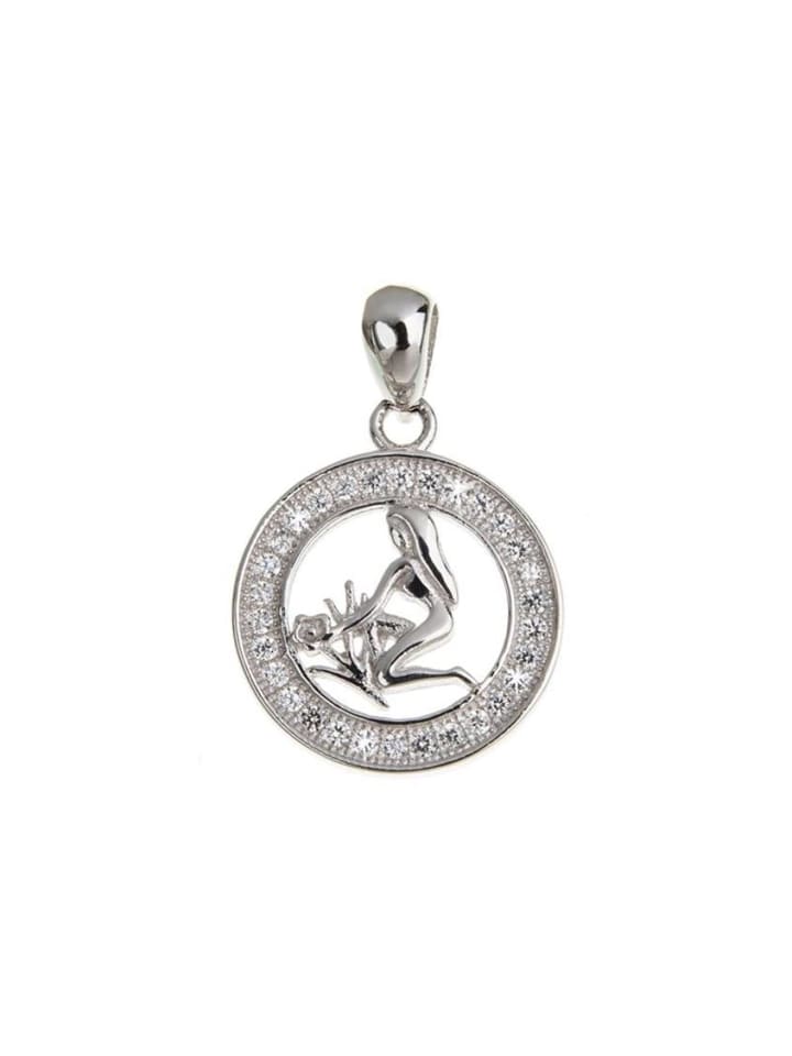 925 Silber Anhänger mit Zirkoniasteinen "Sternzeichen Jungfrau"