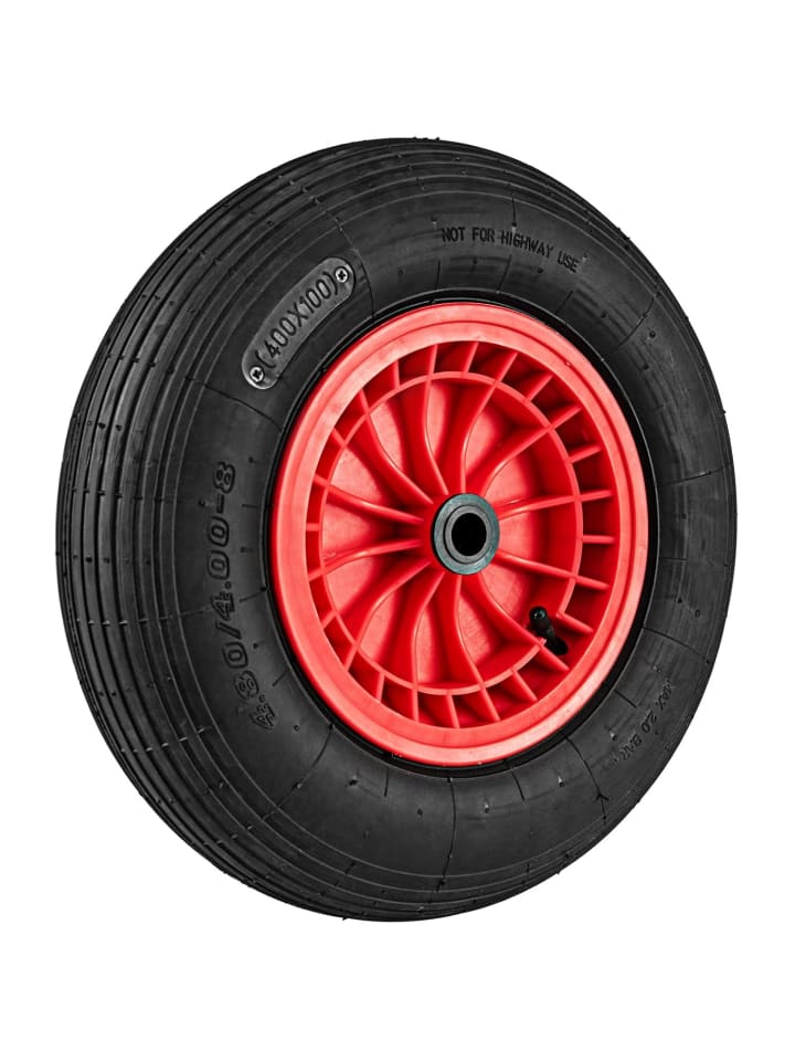 Schubkarrenrad Ø 400 mm Vollgummi in Schwarz