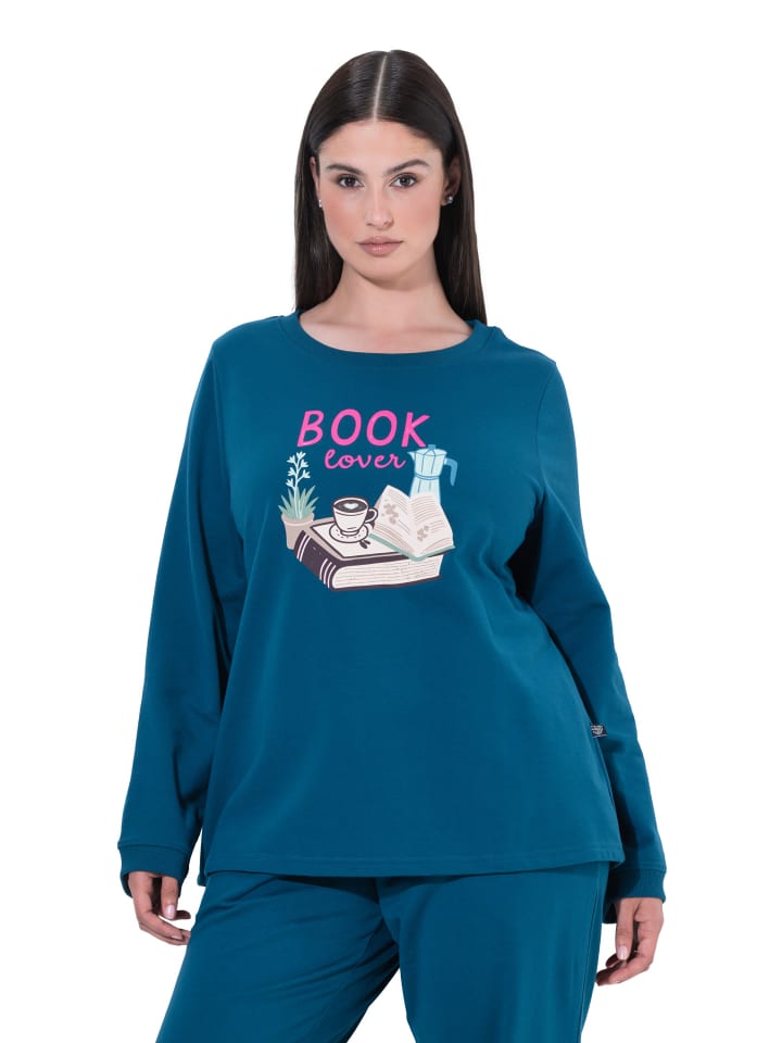 Loungewear Oberteil in dunkles petrol