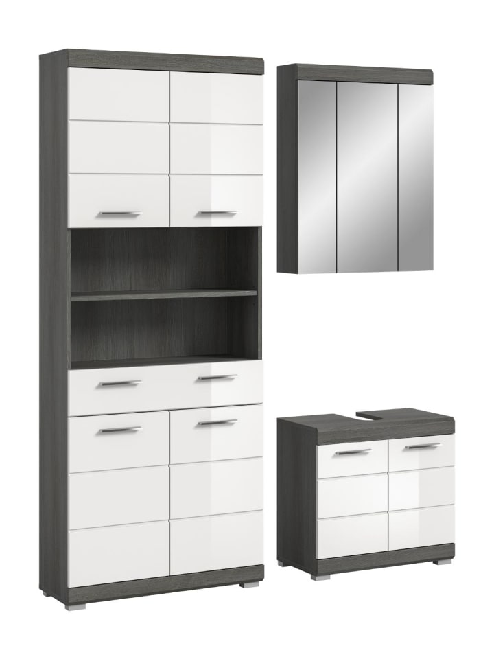 Badmöbelset Scout (3-teilig) Weiß 149 x 34 cm