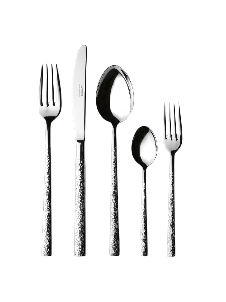 Besteck-Set, Edelstahl Ivy in Silber