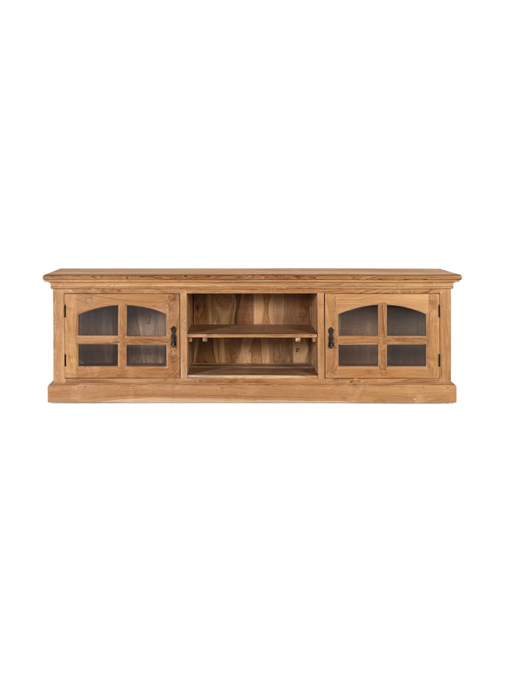 TV-Ständer aus Teakholz, 180 cm, moderner Stil