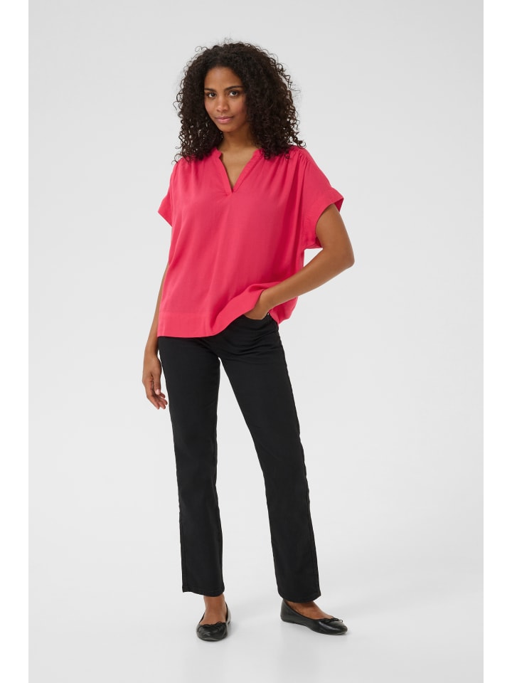 Kurzarm-Bluse KAmilia Loose fit in Raspberry