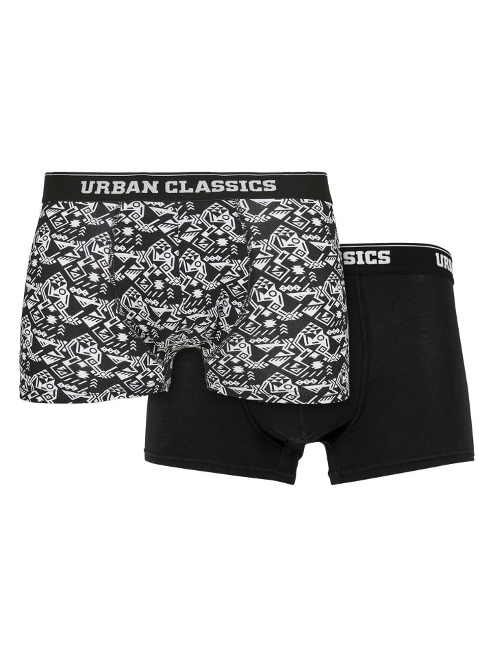 Boxershort in detail aop+black