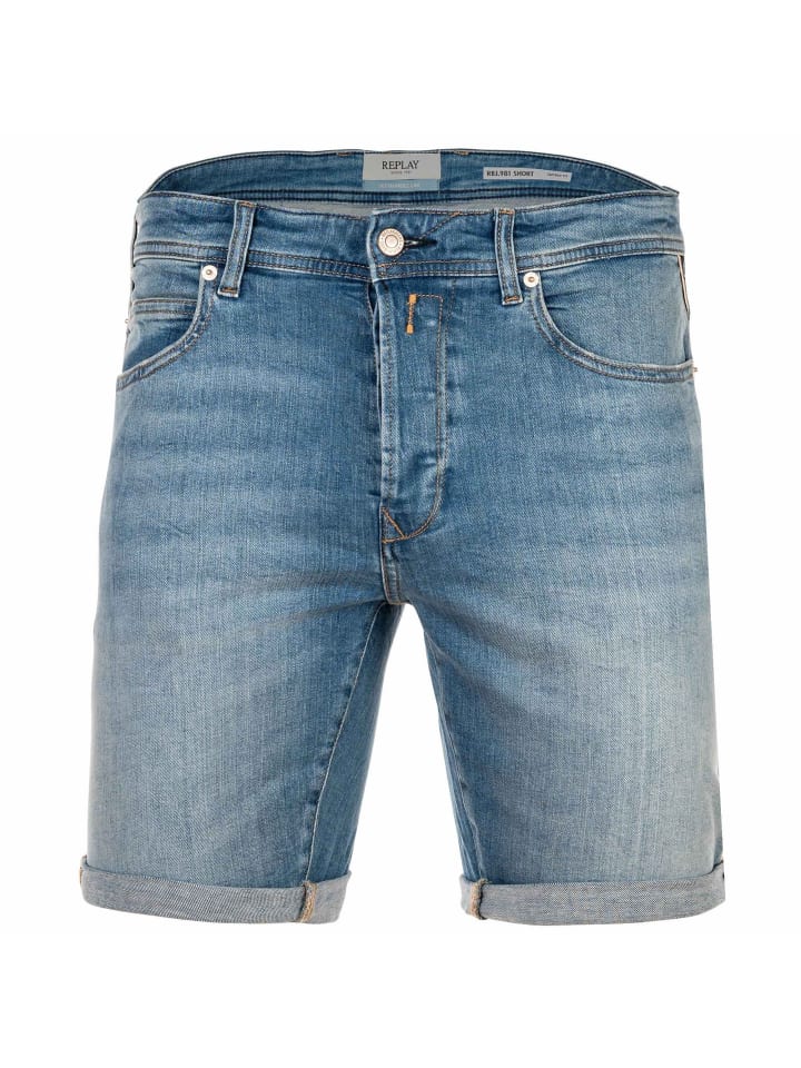 Bermuda-Shorts in Mittelblau