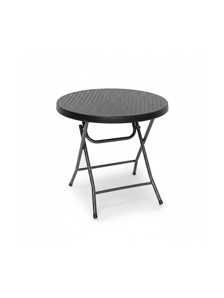 Gartentisch Bastian in Schwarz - (H)74 x ø80 cm