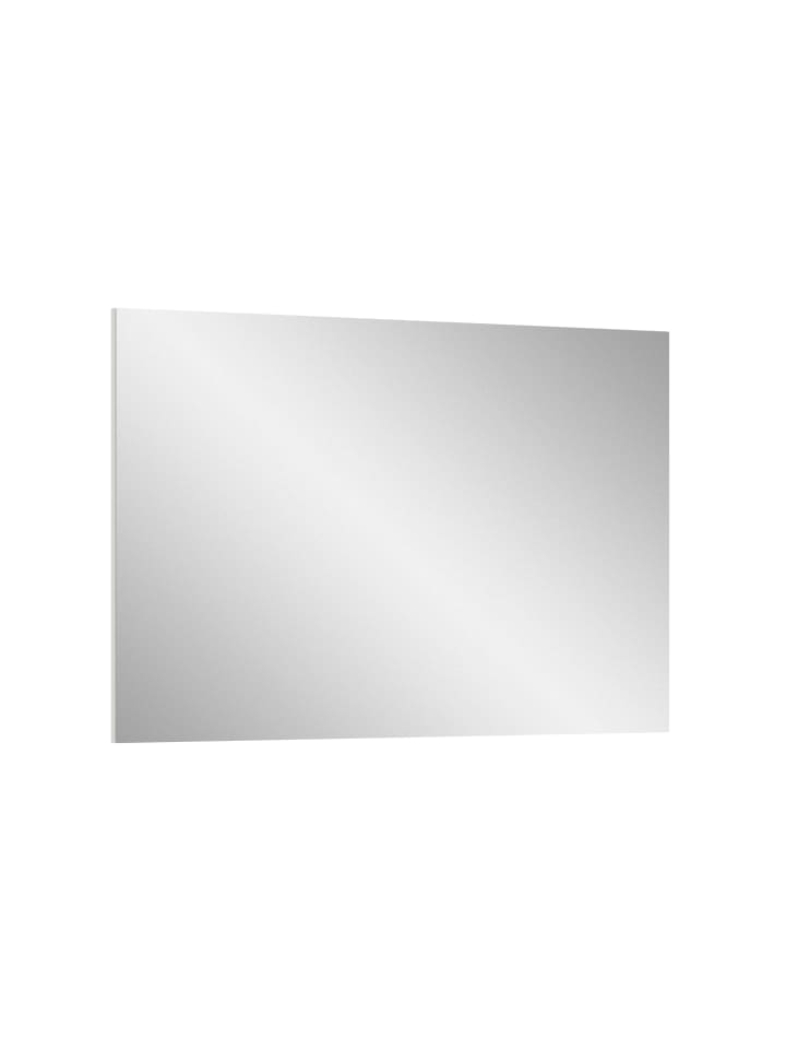 Spiegel  (B/H/T: 110x71x2 cm) in weiß und Spiegelfront