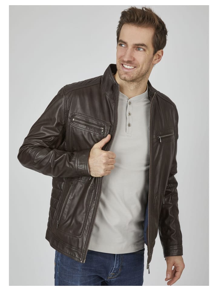 Lederjacke BUFIDELIO in dunkelbraun