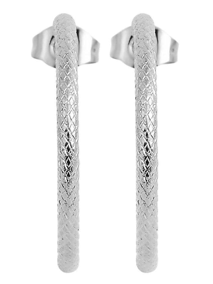 Damen Ohrringe – Creole aus Edelstahl in silber