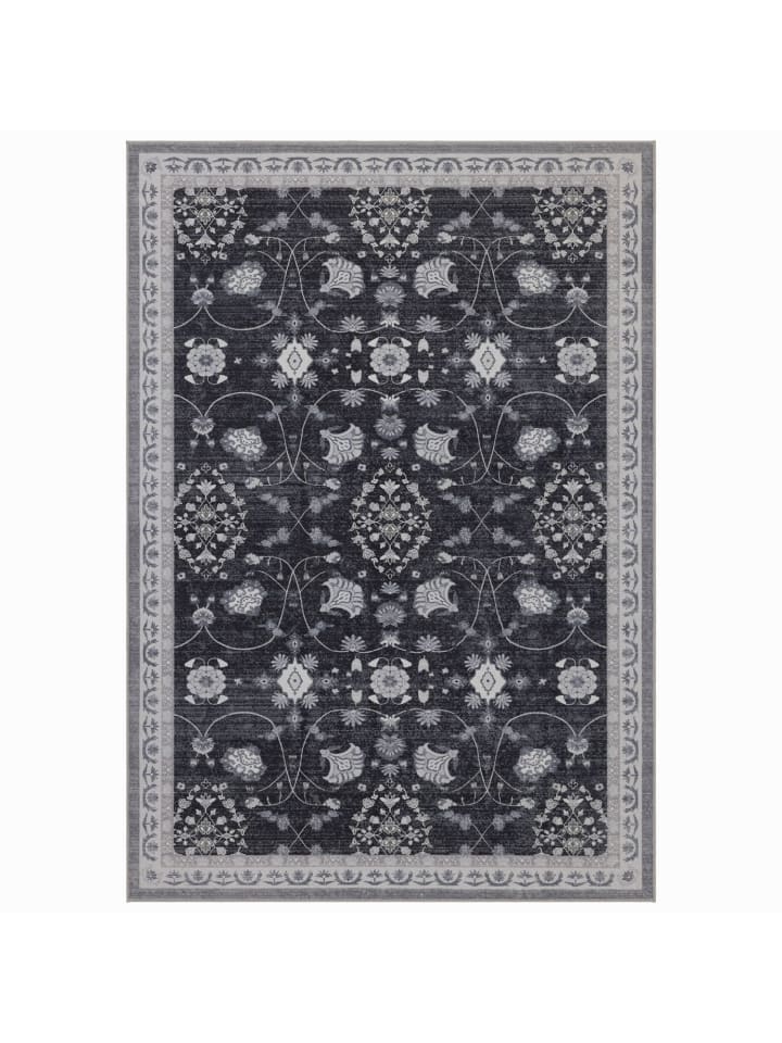 Kurzflor Teppich Inka 1146 in Schwarz