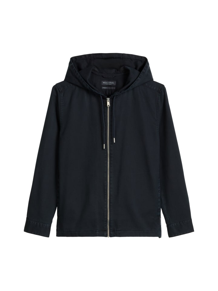 Kapuzen-Overshirt in Dark Navy
