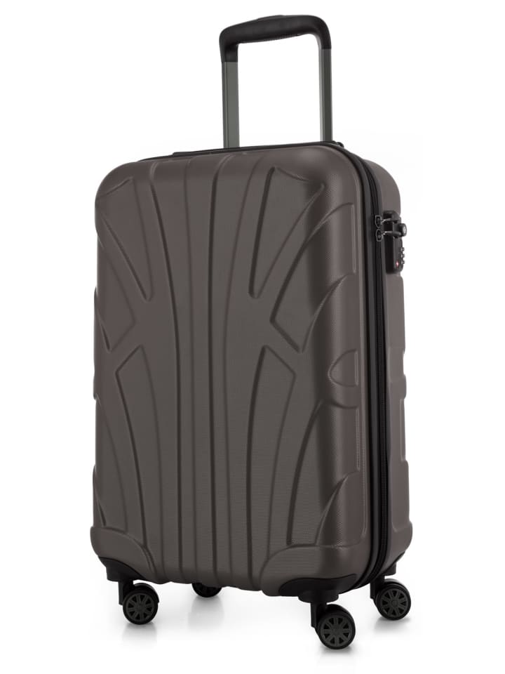 Handgepäck Koffer 55x35x20 cm Flugzeug-Trolley Koffer 34 L Bordgepäck in Titan
