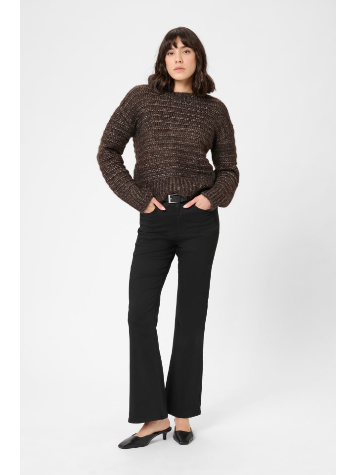 Strickpullover KAmarena Loose fit in Black Coffee Melange