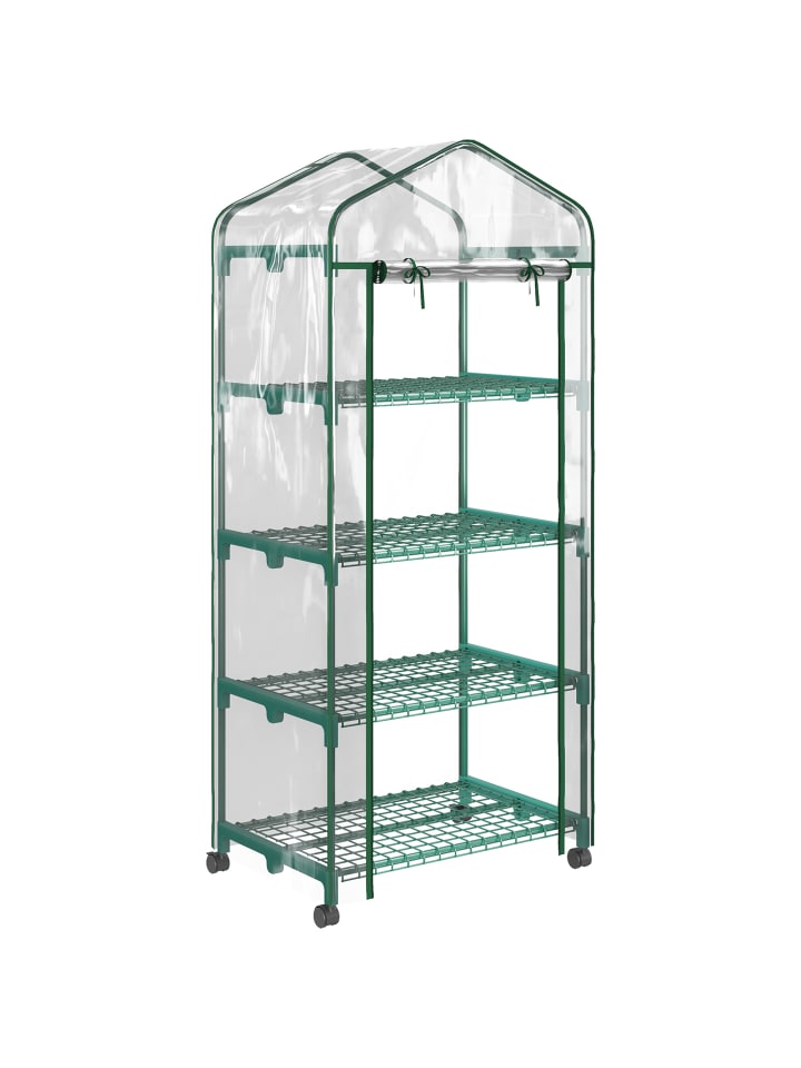 Gewächshaus in Transparent 69L x 50B x 165H cm