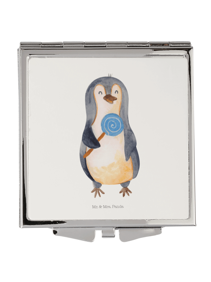 Schminkspiegel Pinguin Lolli ohne Spruch in Weiß