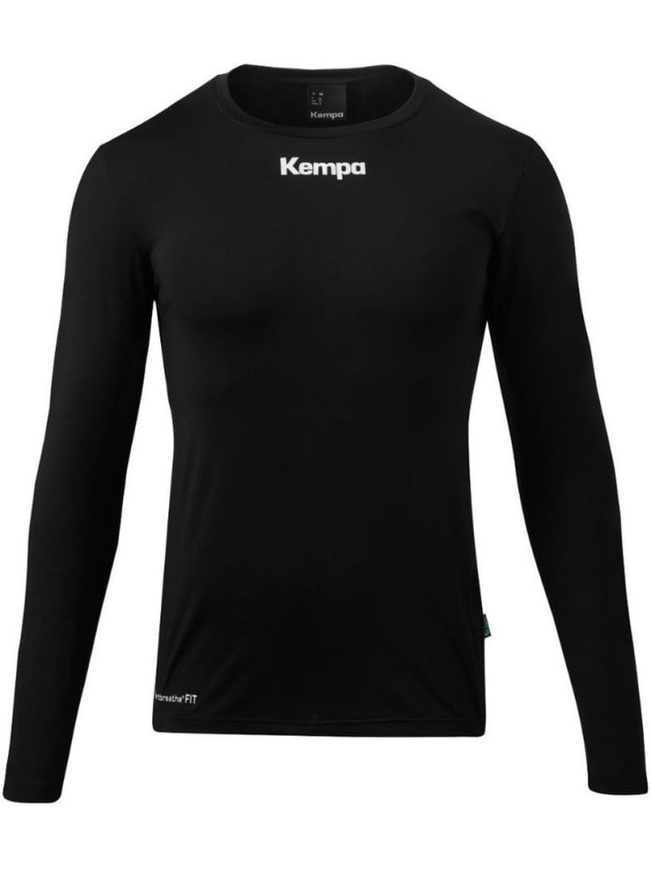 Short "Attitude Langarmshirt" in Schwarz