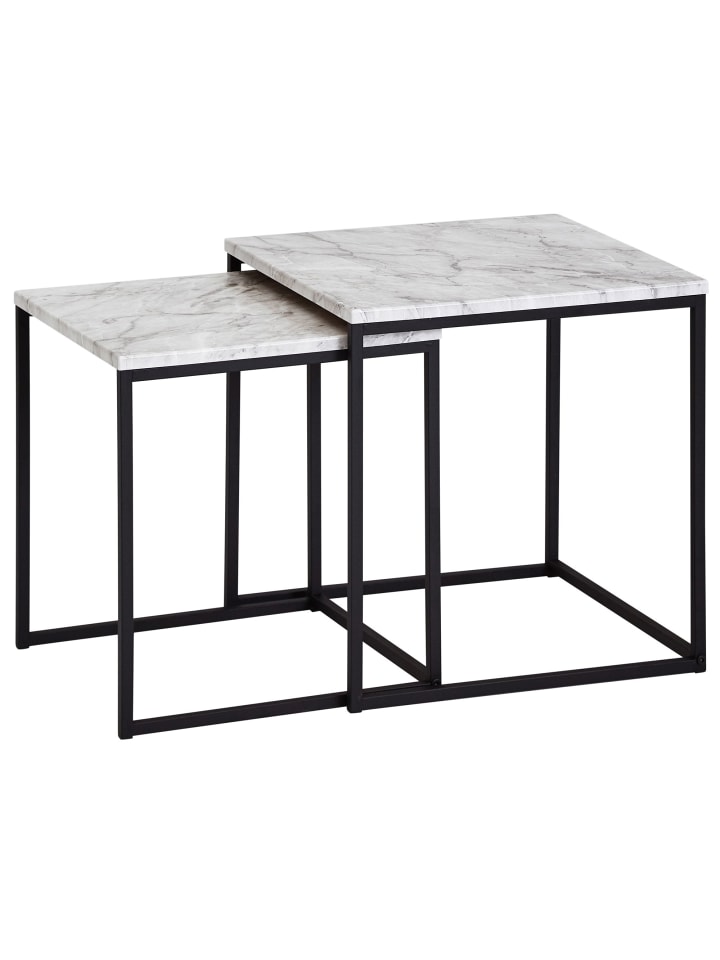 Beistelltisch in Weiß / MDF / 40x40x42