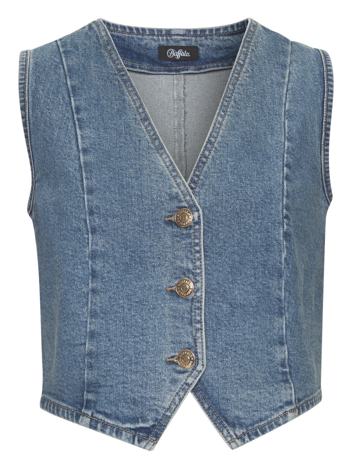 Jeansweste in blue washed