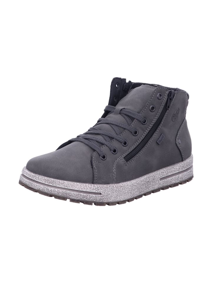 Schnürstiefeletten in Grau