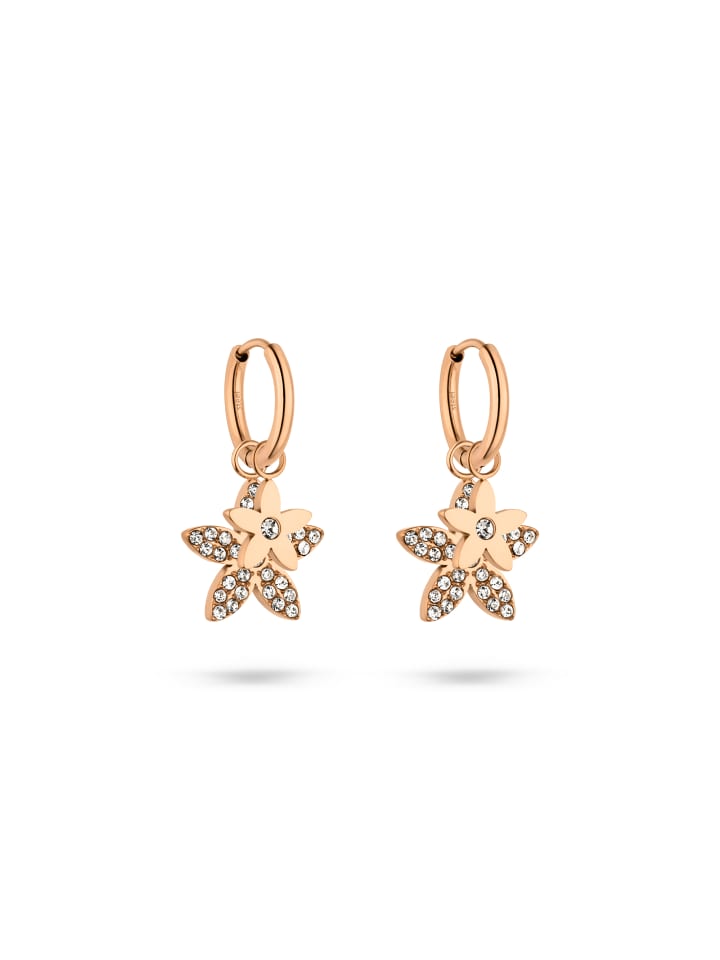 Creolen The new Glitter Flower in roségold