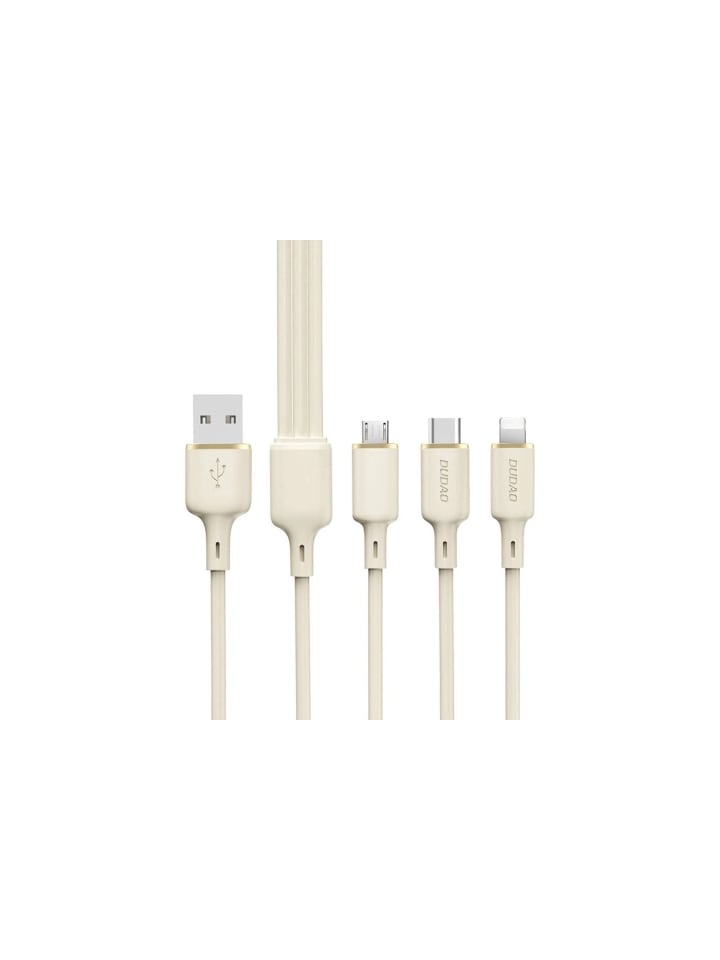 Ladekabel Dudao L7SE 3in1 Kabel USB-C - USB-C / kompatibel in Beige