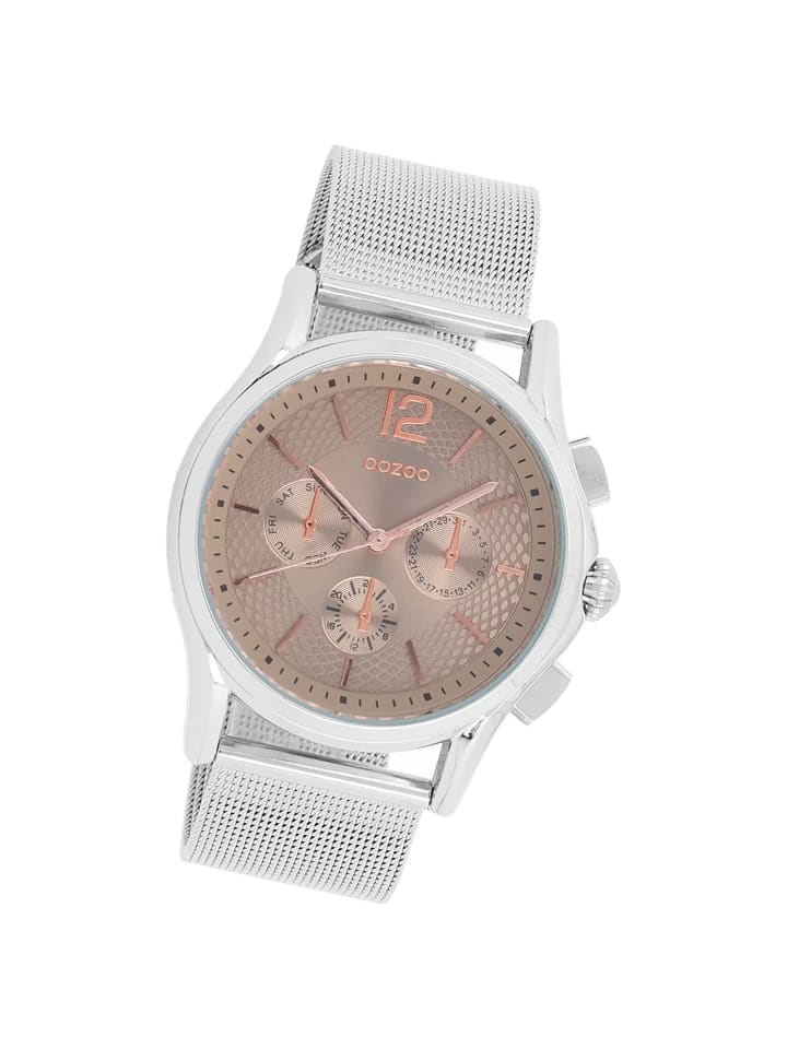 Analog-Armbanduhr Oozoo Timepieces silber mittel (ca. 38mm)