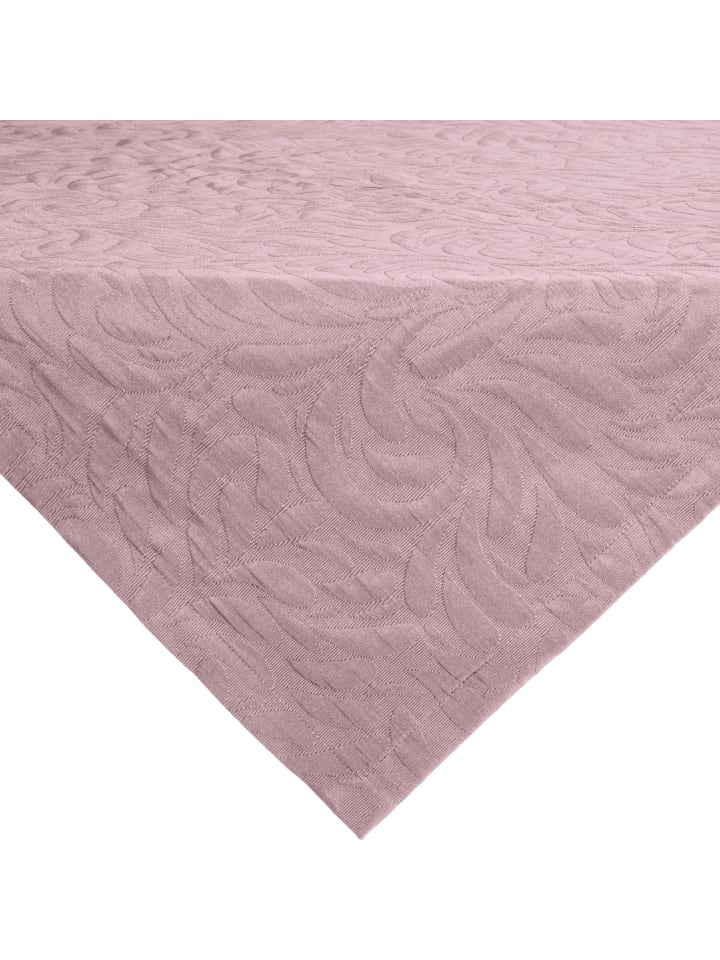 Jacquard, Baumwollmischung Mitteldecke Cadiz in altrosé