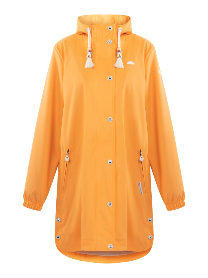 Damen Regenmantel in Pastellorange