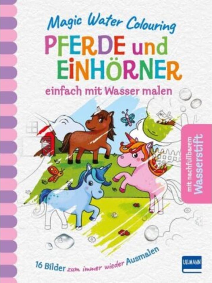 Papeterie/PBS - Magic Water Colouring - Pferde und Einhörner, m. 1 Beilage