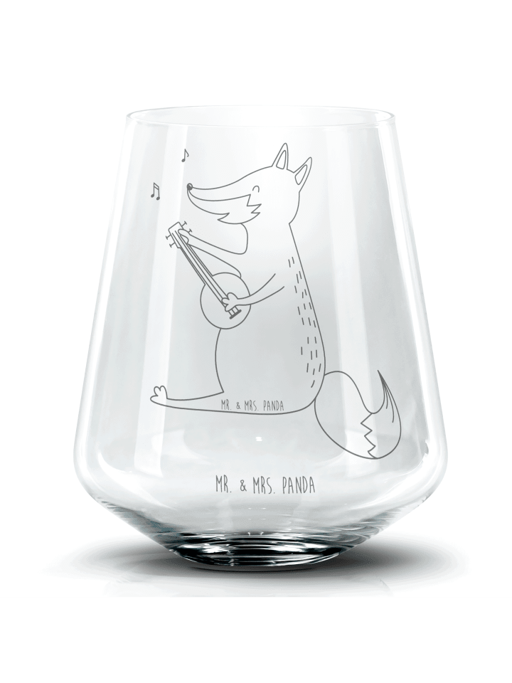 Tumbler Fuchs Gitarre ohne Spruch in Transparent