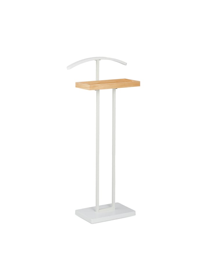 Stummer Diener in Weiß - (B)46 x (H)102 x (T)24 cm