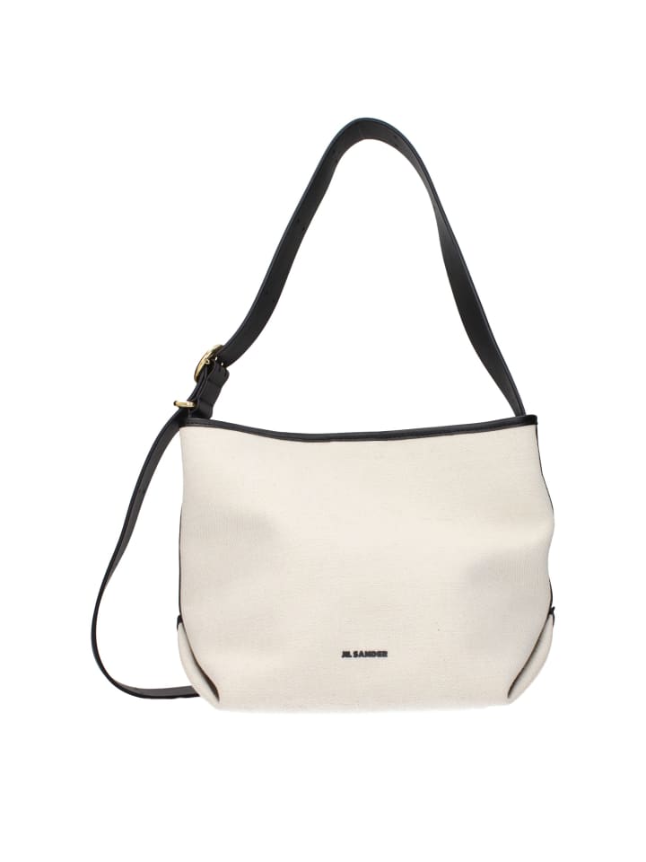 Beige Stoff Umhängetasche
