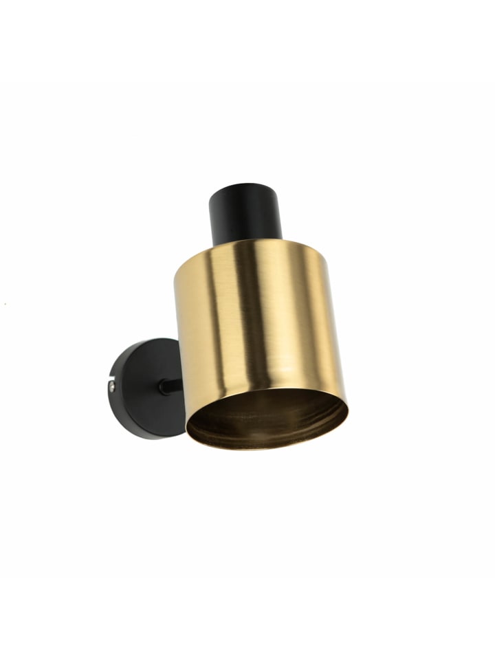Wandlampe (B)11.5 x (H)19 cm in Messing Schwarz